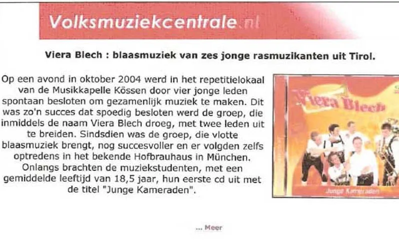 Newsletter-Volksmusikzentrale-Holland